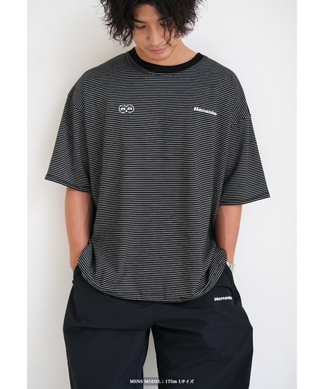 【Black】裾ドローコード border tee