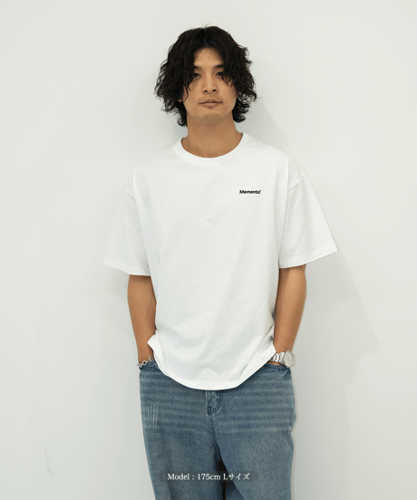 【White】logo tee