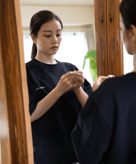 【Black】short sleeve sweat tee