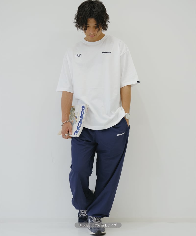 Navy】nylon track pants | Memento