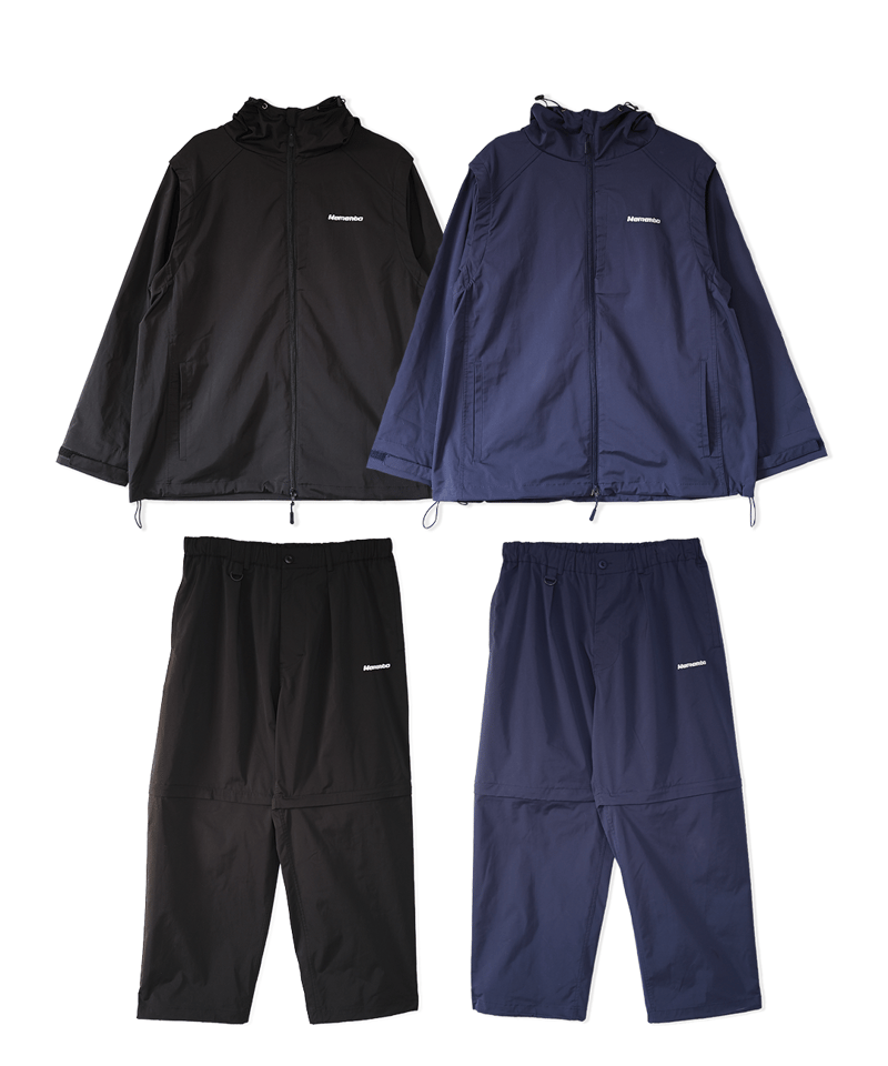Navy】撥水加工＆2WAY Nylon Jacket | Memento
