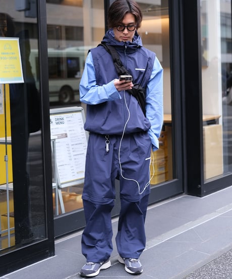 【Navy】撥水加工＆2WAY Nylon Pants