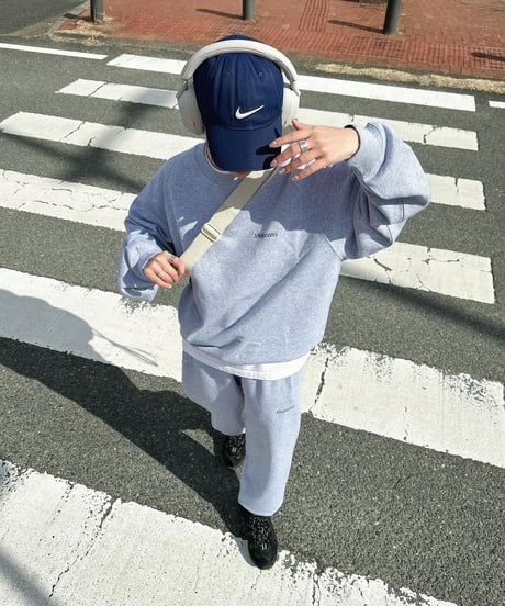 【Gray】raglan sleeve sweat