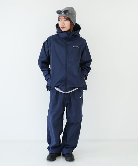 【Navy】撥水加工＆2WAY Nylon Jacket