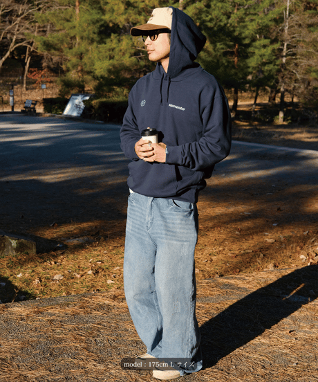 【Navy】logo hoodie