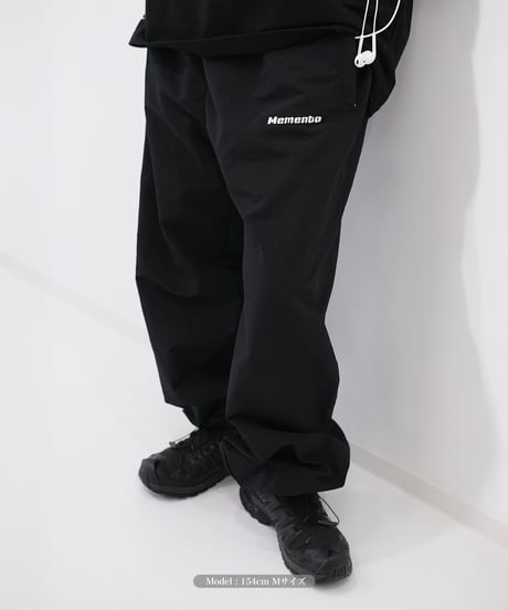 【Black】nylon track pants