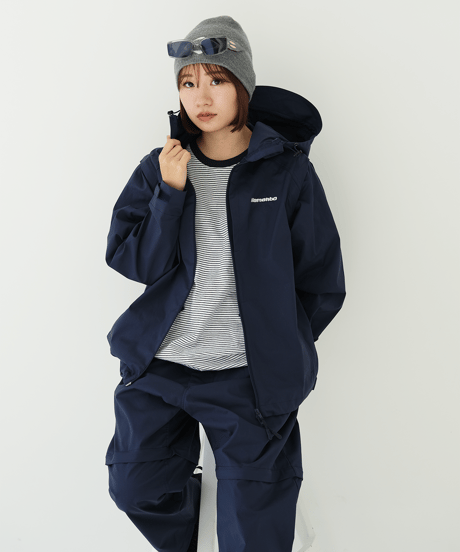【Navy】撥水加工＆2WAY Nylon Jacket