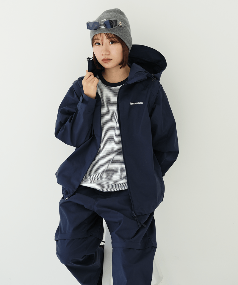 Navy】撥水加工＆2WAY Nylon Jacket | Memento