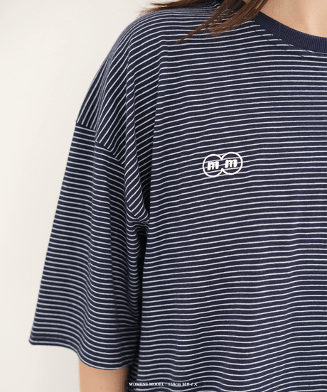 【Navy】裾ドローコード border tee