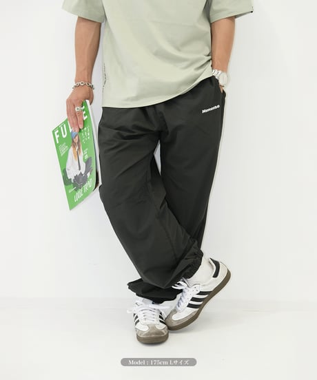 【Khaki】nylon track pants