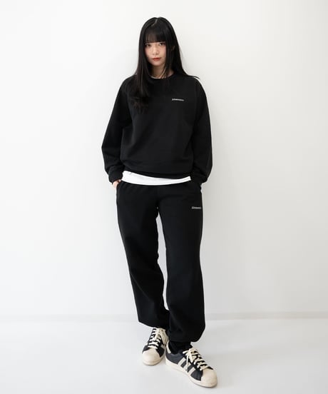 【Black】raglan sleeve sweat