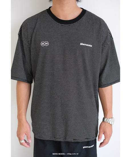 【Black】裾ドローコード border tee