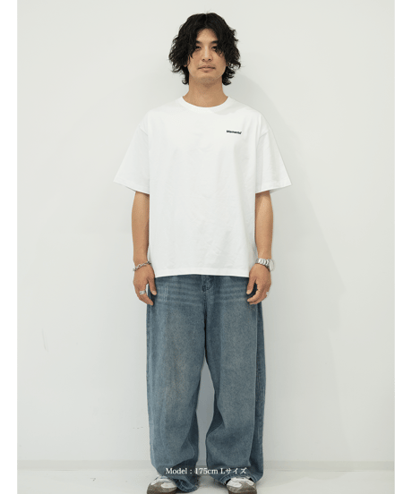 【White】logo tee