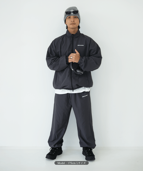 【Charcoal】nylon track jacket