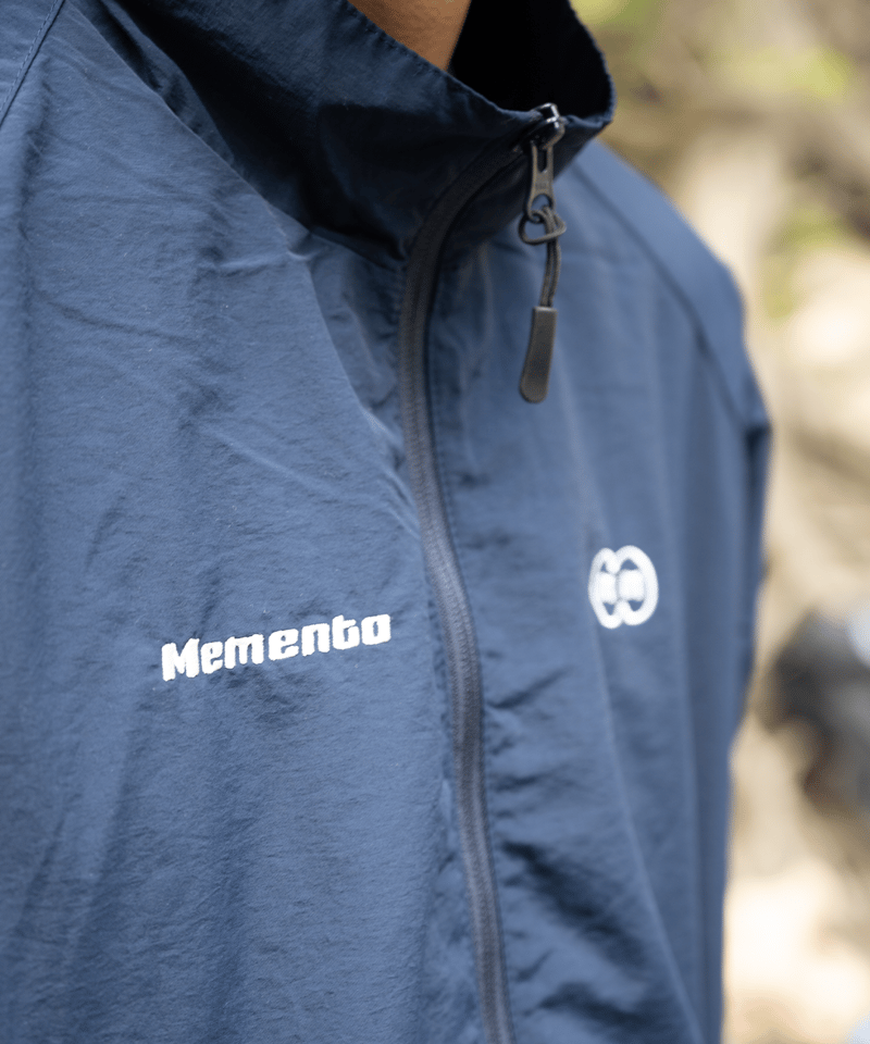 memento 【Navy】nylon track jacket