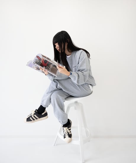 【Gray】raglan sleeve sweat