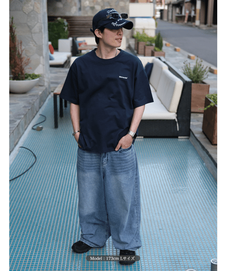 【Navy】logo tee