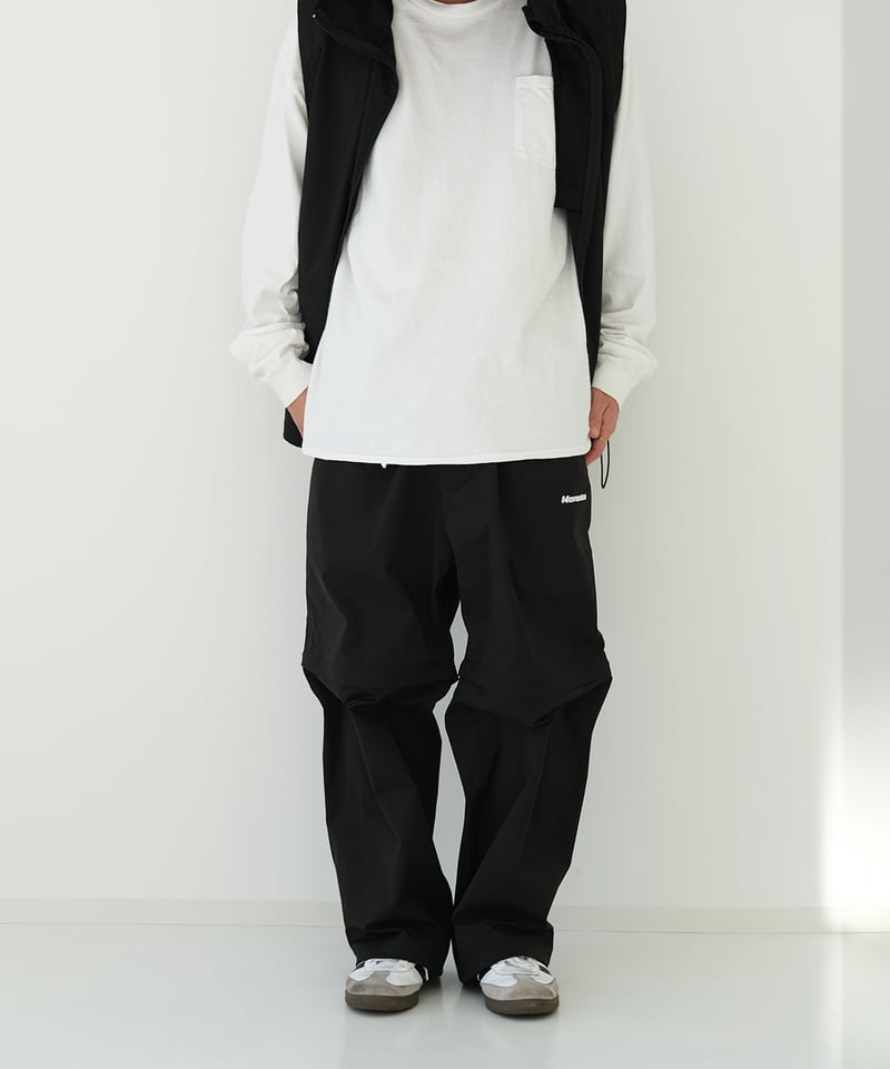 Black】撥水加工＆2WAY Nylon Pants | Memento