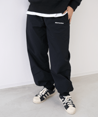 【Black】nylon track pants