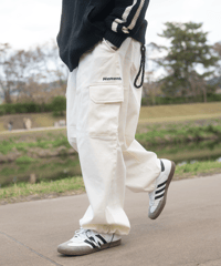 【White】Snow cargo pants