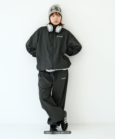【Khaki】nylon track jacket