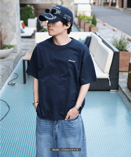 【Navy】logo tee