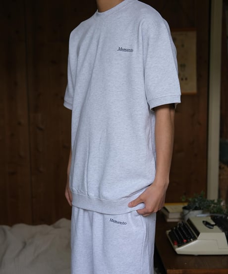 【Gray】short sleeve sweat tee