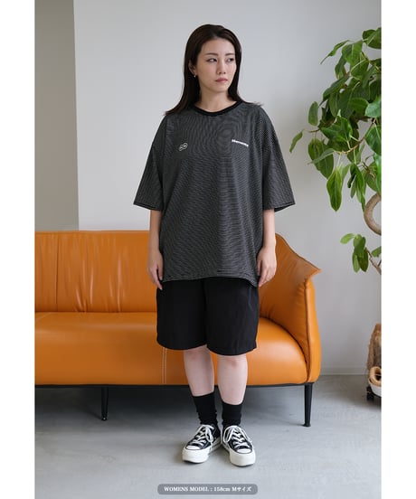 【Black】裾ドローコード border tee