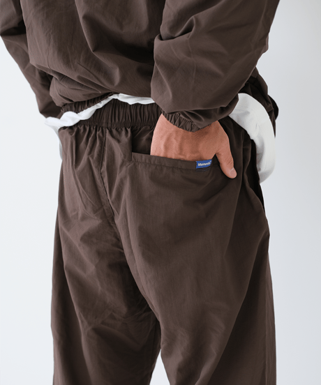 【Brown】nylon track pants