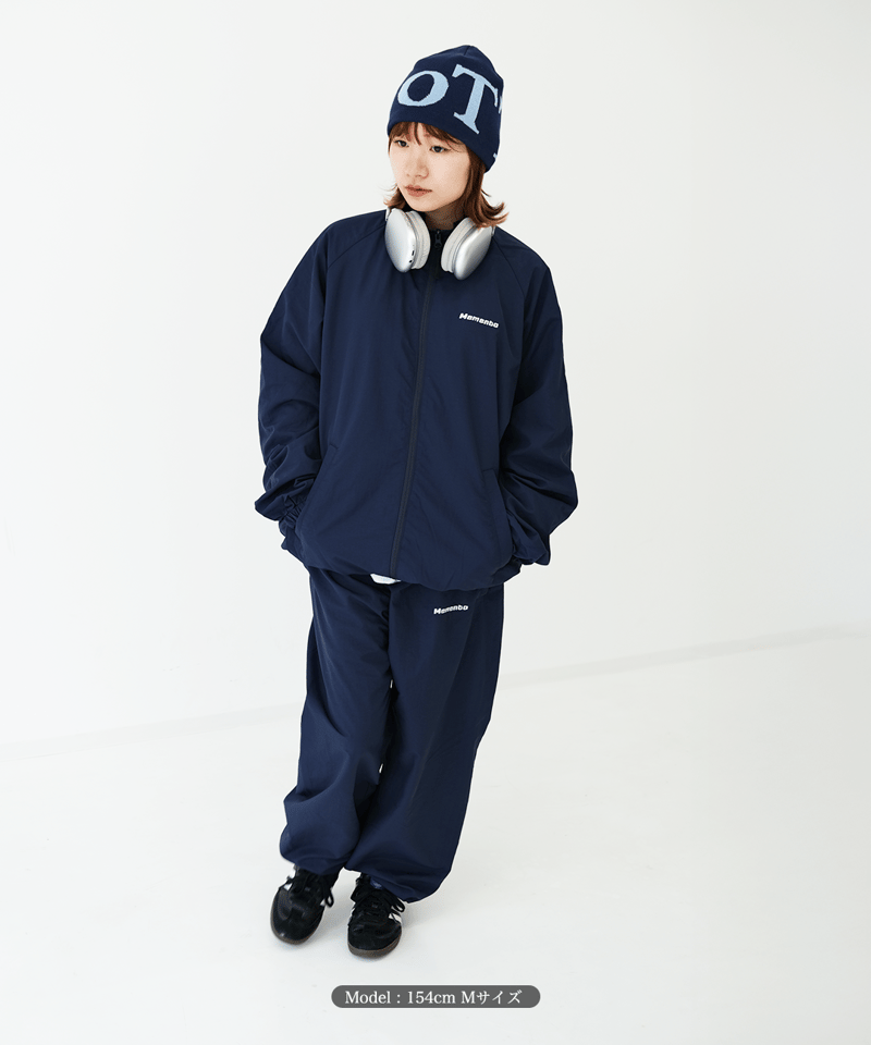 Navy】nylon track jacket | Memento