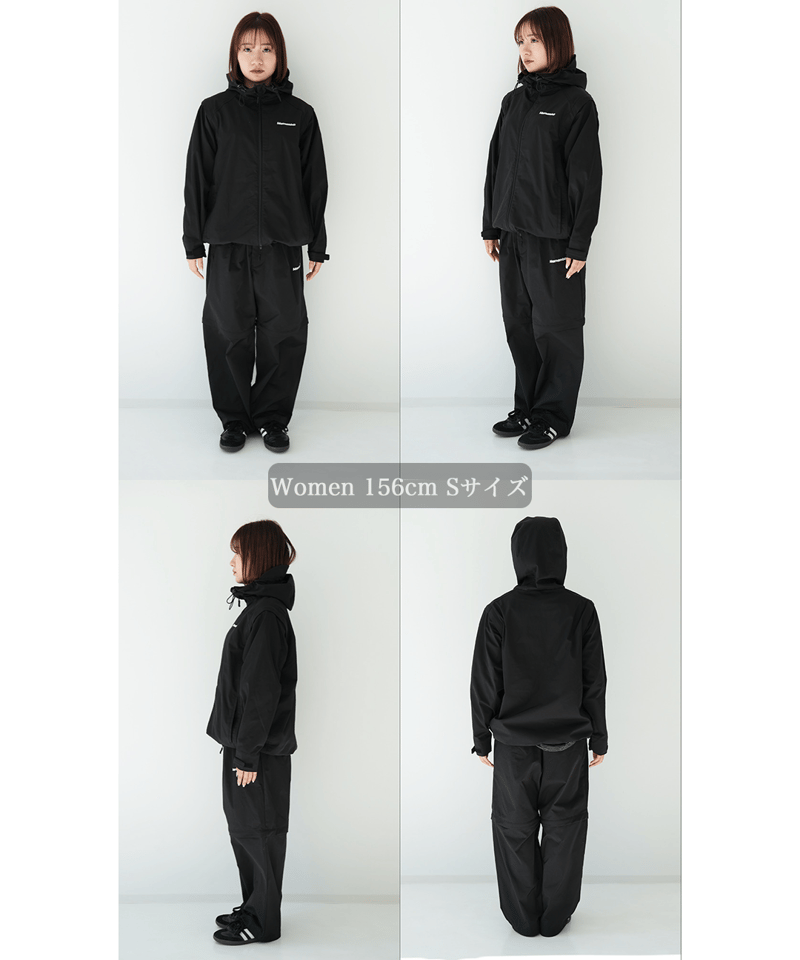 Black】撥水加工＆2WAY Nylon Jacket | Memento