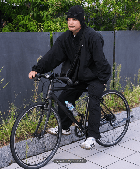 【Black】nylon track jacket