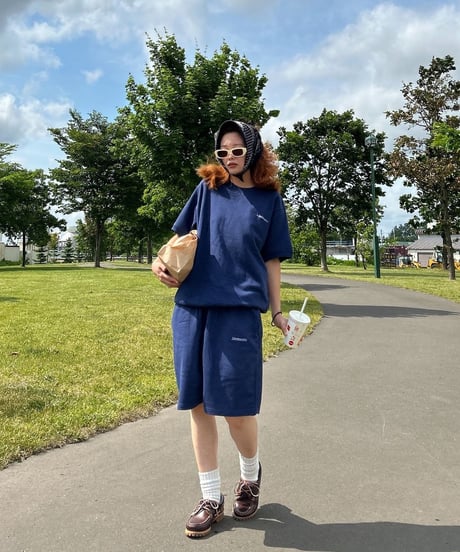 【Navy】short sleeve sweat tee