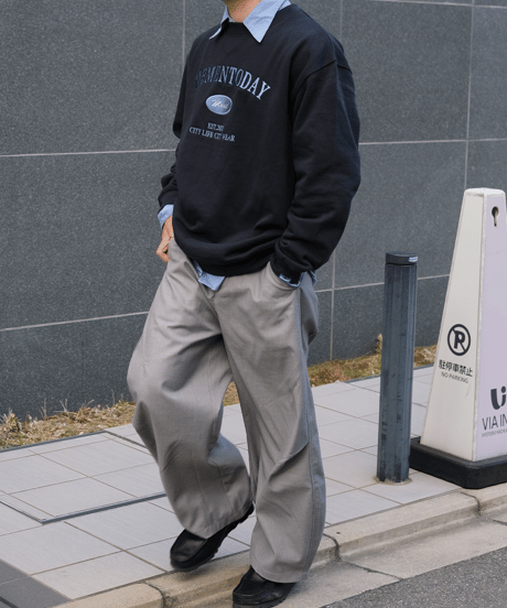 【Navy】College Sweat