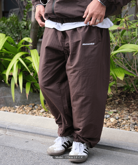 【Brown】nylon track pants