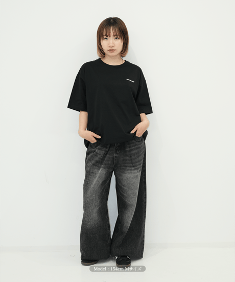 【Black】logo tee