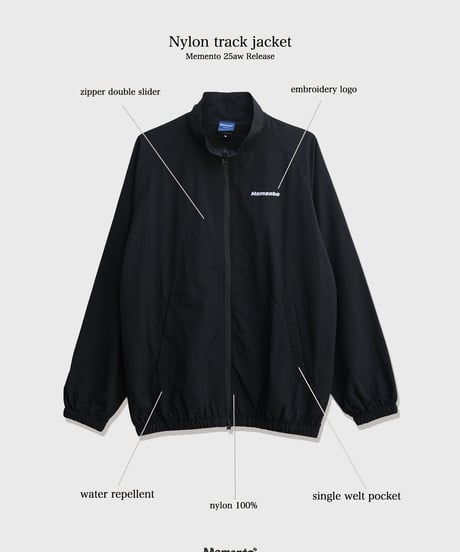 【Black】nylon track jacket