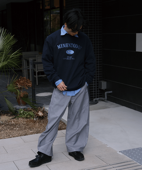 【Navy】College Sweat