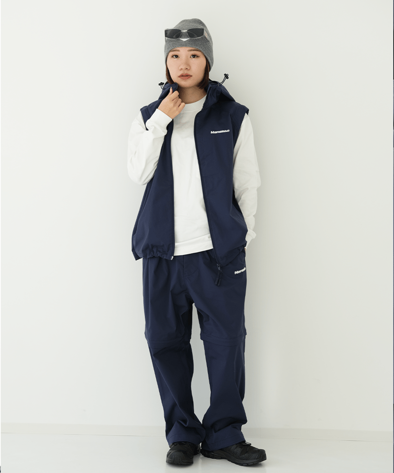 Navy】撥水加工＆2WAY Nylon Jacket | Memento
