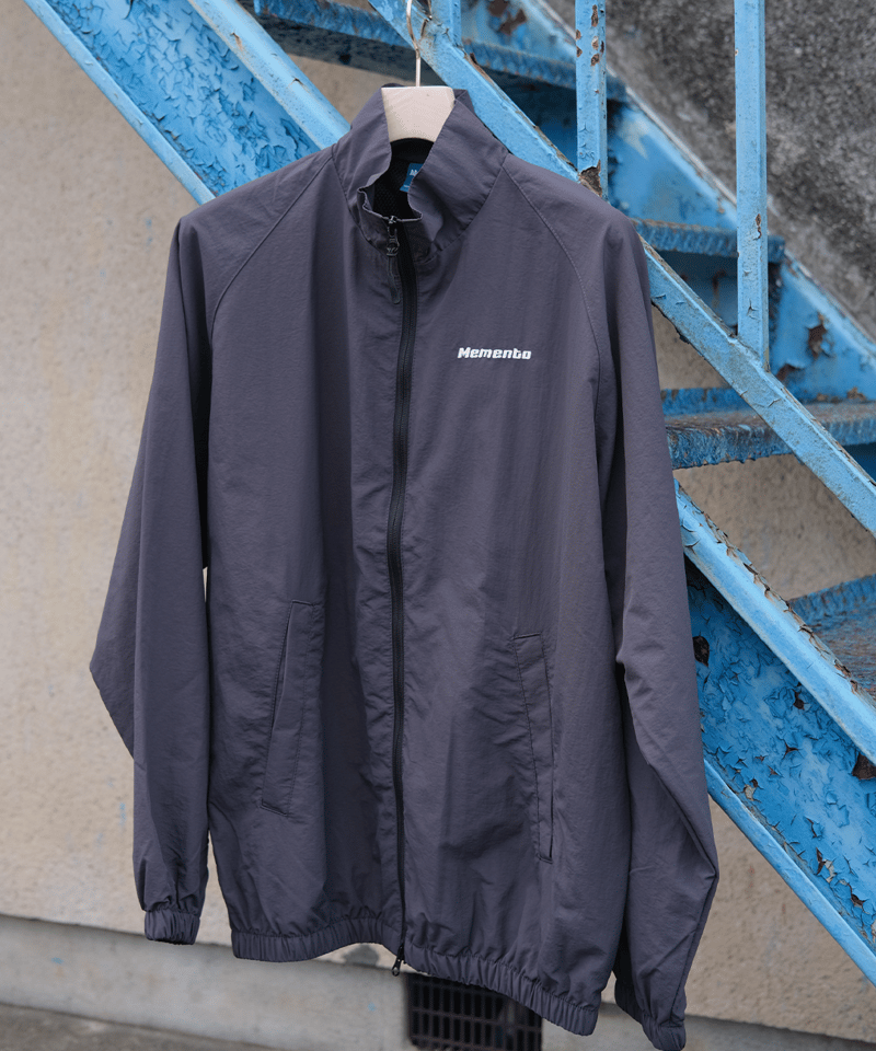 Charcoal】nylon track jacket | Memento