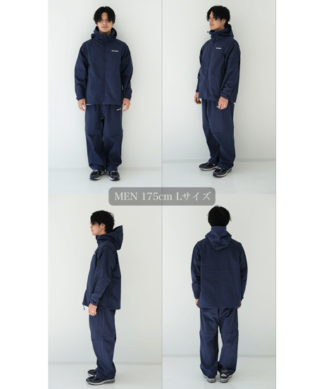【Navy】撥水加工＆2WAY Nylon Jacket