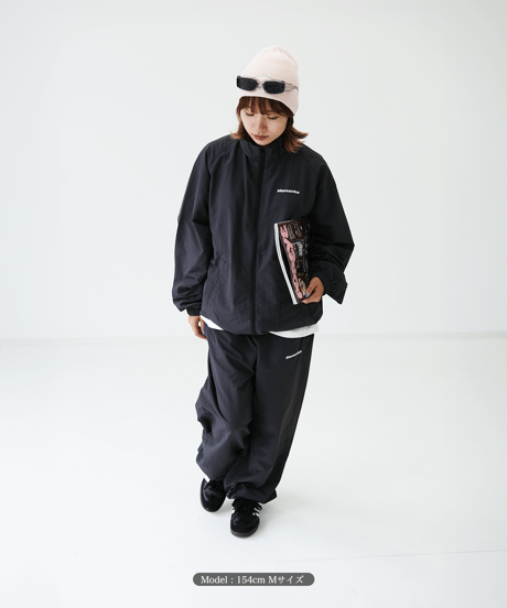 【Charcoal】nylon track jacket