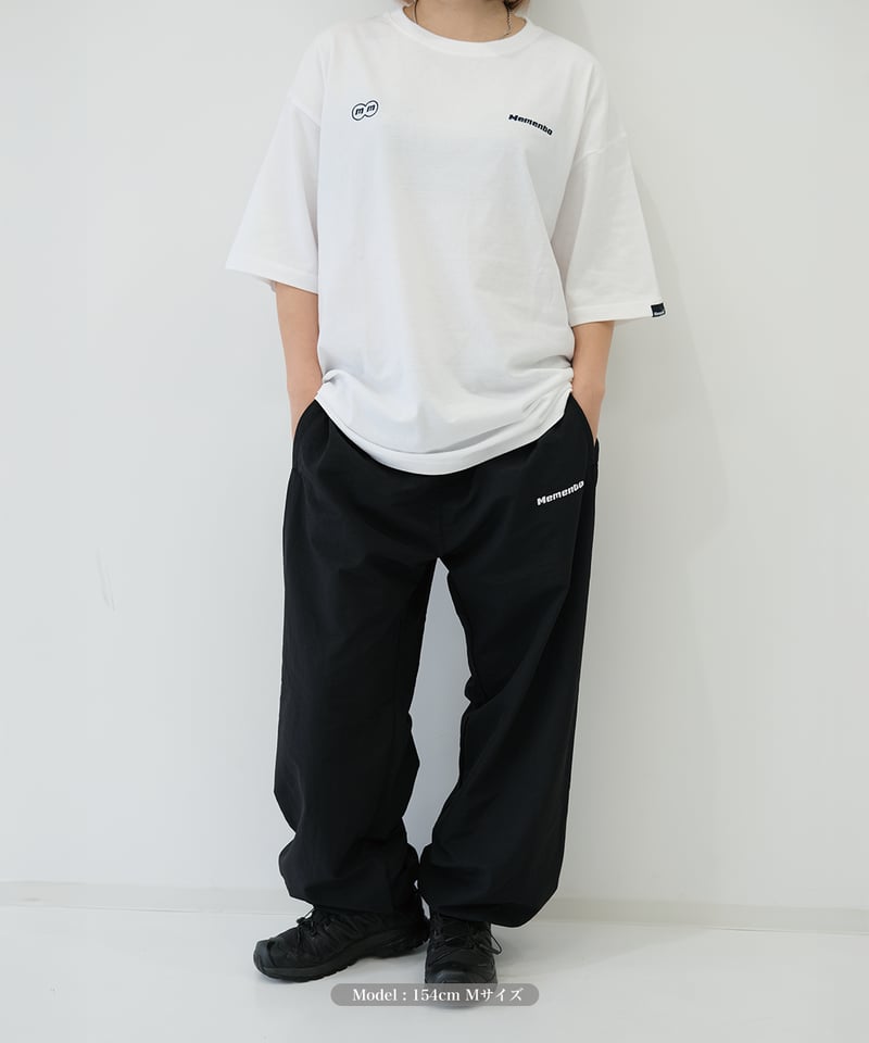 Black】nylon track pants | Memento