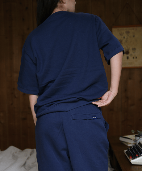 【Navy】short sleeve sweat tee