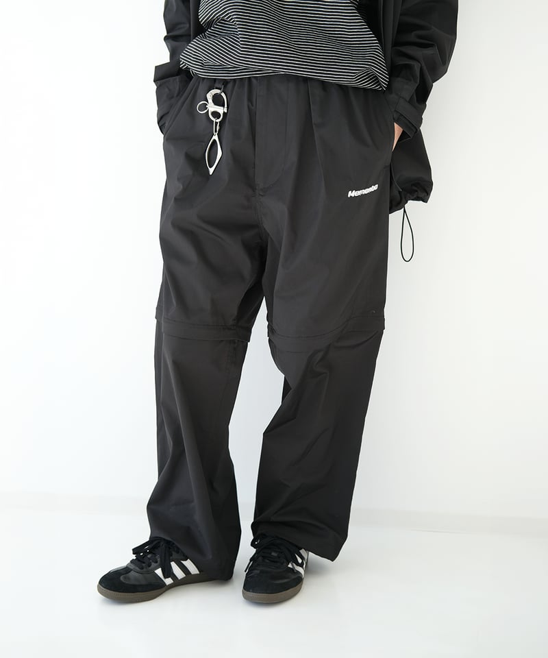 Black】撥水加工＆2WAY Nylon Pants | Memento