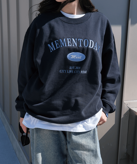 【Navy】College Sweat