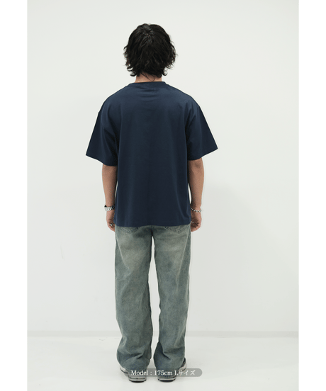 【Navy】logo tee