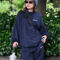 【Navy】nylon track jacket