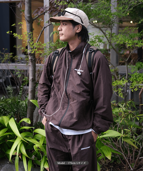 【Brown】nylon track jacket