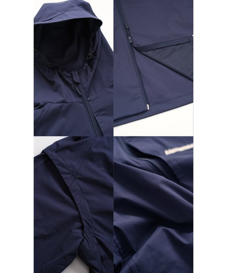 【Navy】撥水加工＆2WAY Nylon Jacket